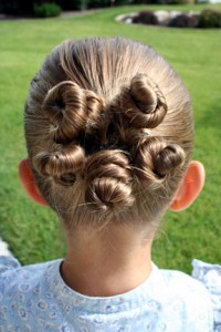 Rosette Buns Back View