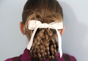 Back view of the Bundled Braids | Cute Hairstyles