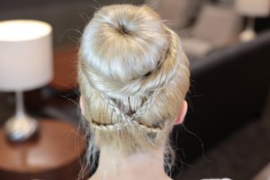 Cross Braid Sock Bun | Updo Hairstyles
