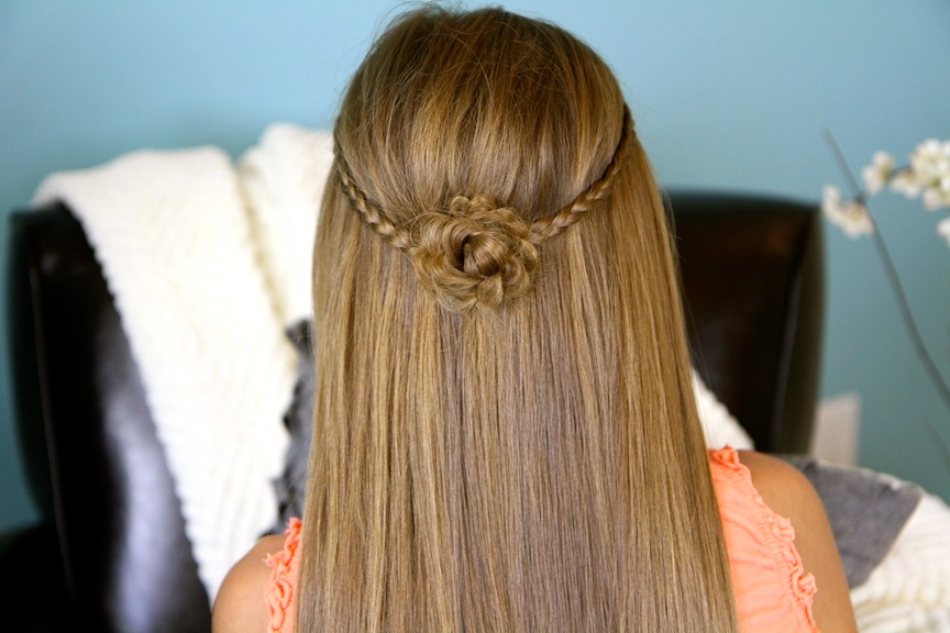 Braided Flower Tieback | Hairstyles for Long Hair - Cute Girls Hairstyles