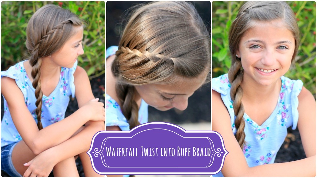 Waterfall Twist Rope Braid | Summer Hairstyles - Cute Girls Hairstyles