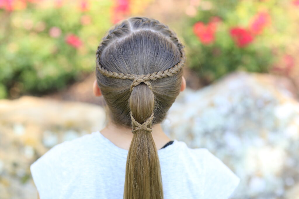 Back view of the French Front Wrap-Around Pony