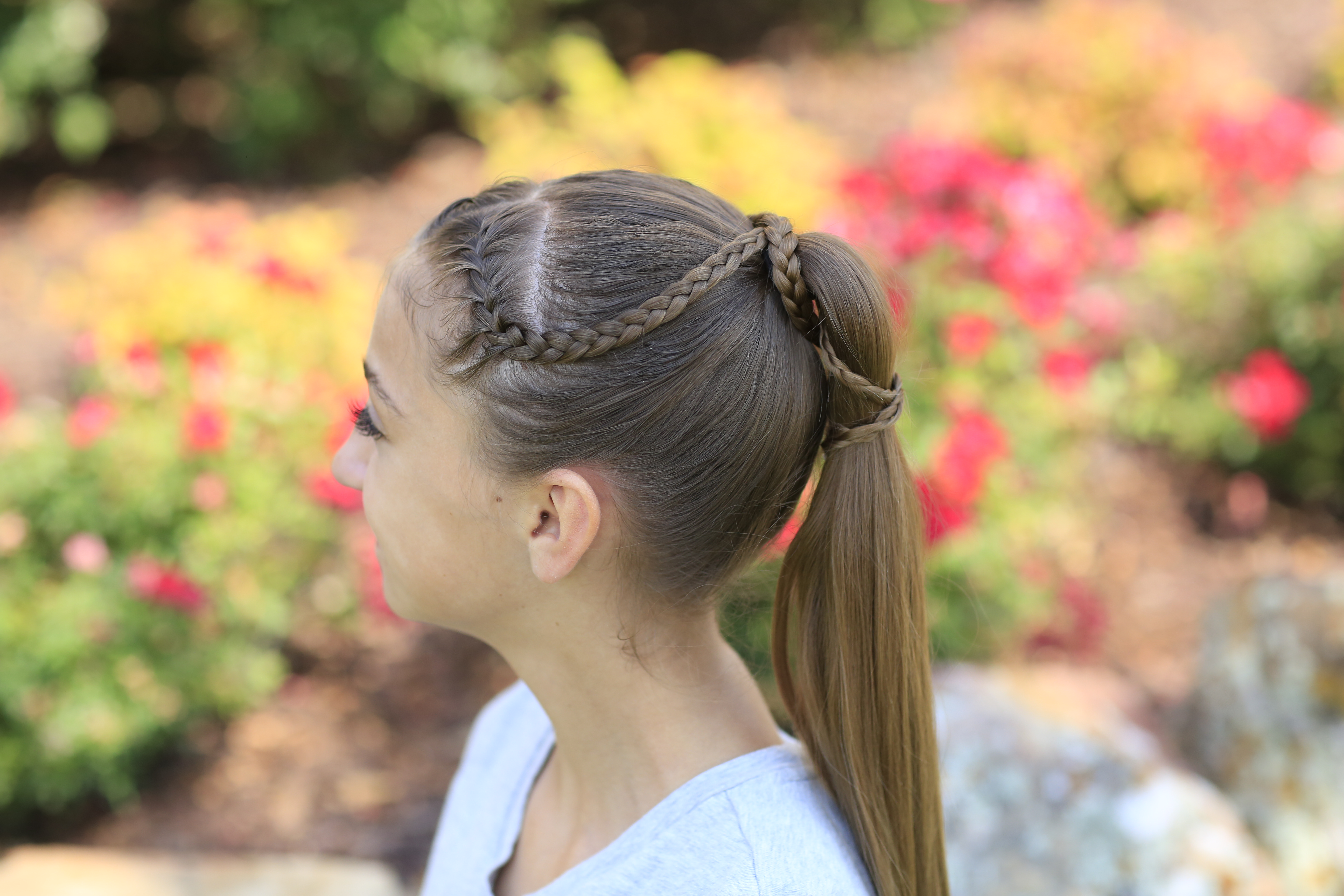 How does one do French braids like these on their own? Is it even possible?  I can't even manage a single French braid without hair falling out all over  the place. :