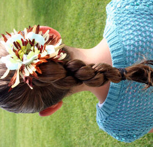 Back view of the Triple-Twist Ponytail