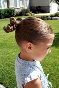 Side view of the Rosette Buns | Updo Hairstyles