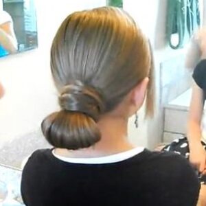 Back view of the Hair-Crossed Bun