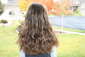 Back view of Beachy Curls