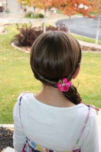 Back view of the Double-Twist into Side Braid