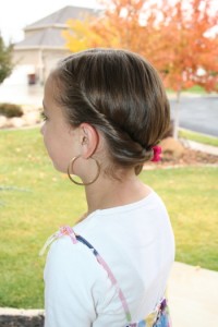 Left side view of Double-Twist into Side Braid