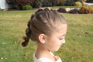 Side view of Knotted Braid hairstyle