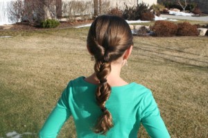 Back view of the Triple-Flipped Ponytail | Daddy-Do Hairstyles