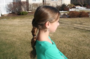 Side view of the Triple-Flipped Ponytail | Daddy-Do Hairstyles