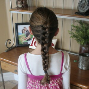Back view of the Simple French Braid