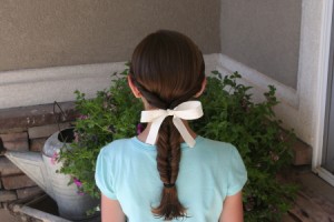 Back view of the Double Twist Ponytail 