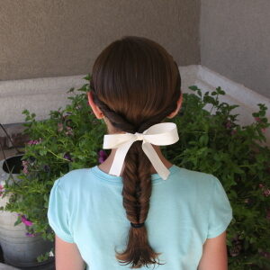 Back view of the Double Twist Ponytail (Back)