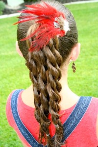 Back view of the Four Twist Ponytail | Daddy-Do Hairstyles