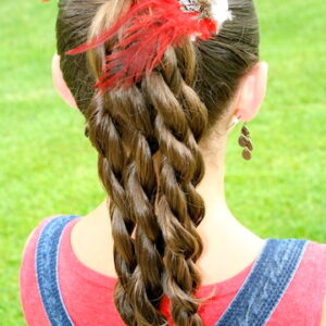 Back view of the Four Twist Ponytail | Daddy-Do Hairstyles
