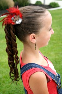 Side view of the Four Twist Ponytail | Daddy-Do Hairstyles