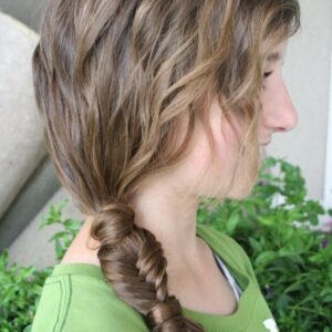 Side view of the Side Ponytail Combo | Teen Hairstyles