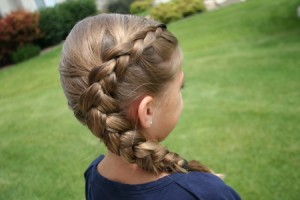 Side back view of the Same-Side Dutch Braid | Cute Hairstyles