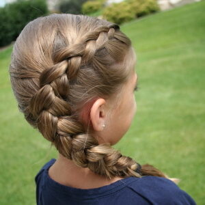 Side back view of the Same-Side Dutch Braid | Cute Hairstyles