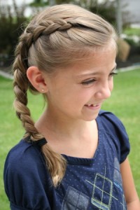 Front view of the the Same-Side Dutch Braid | Cute Hairstyles