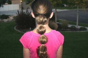 Back view of the Bubble Ponytail