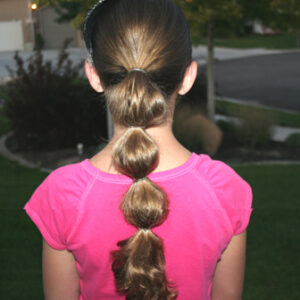 Back view of the Bubble Ponytail