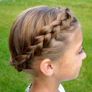 Side view of the Crown Braid