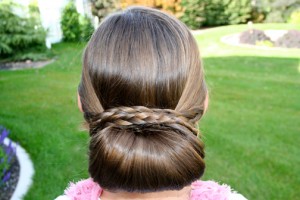 Back view of the Braid-Wrapped Chignon