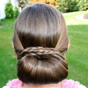 Back view of the Braid-Wrapped Chignon {Back}