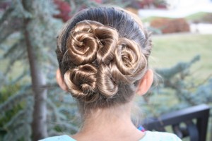 Back view of the Spiral Twisty Bun Hairstyle