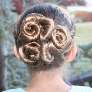 Back view of the Spiral Twisty Bun Hairstyle