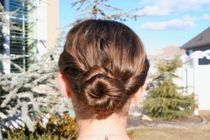 Back view of the Twistback Bun Hairstyles