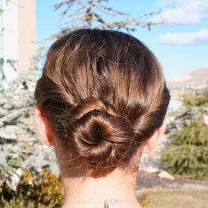 Back view of the Twistback Bun Hairstyles