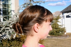 Side view of the Cute Bun Hairstyles