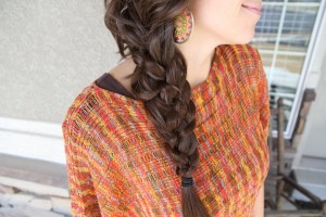 Close-up view of the 5-Strand Messy Braid Hairstyle