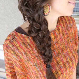 Close-up view of the 5-Strand Messy Braid Hairstyle