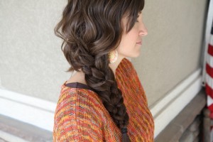 Side view of the 5-Strand Messy Braid Hairstyle