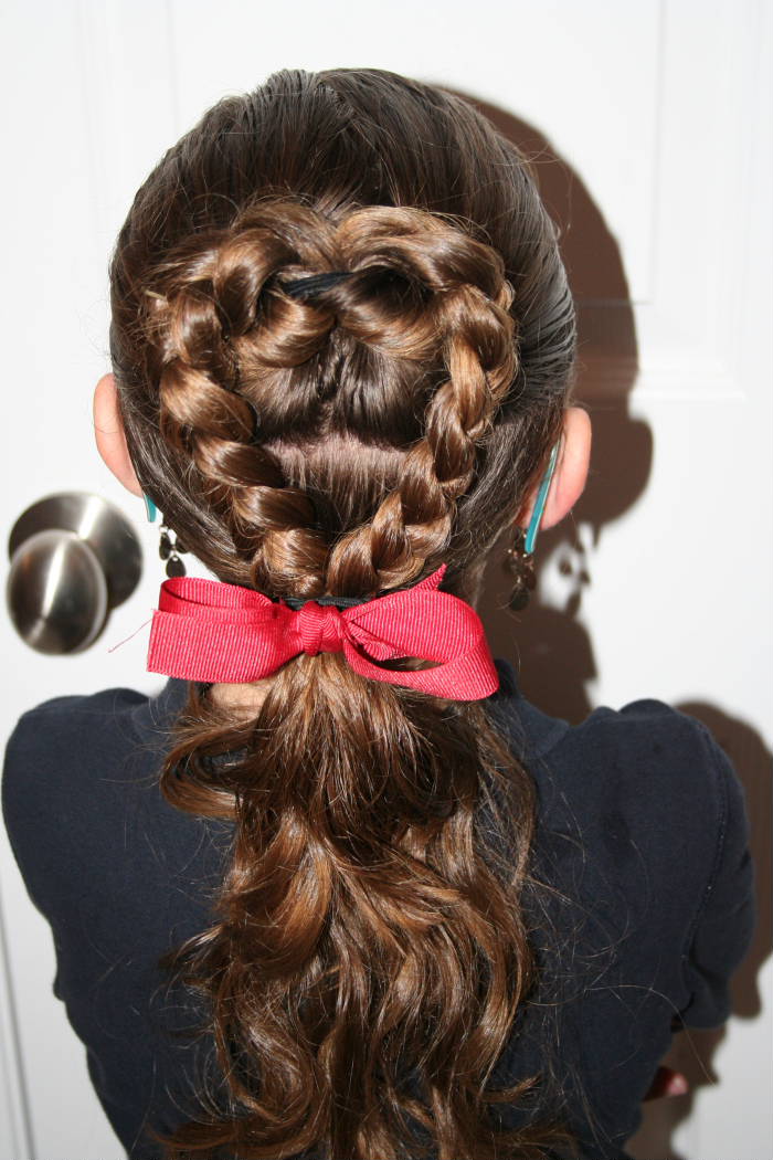 Valentine's Day Hairstyle: Flip-Braided Heart - Cute Girls Hairstyles Valentine's Day Hairstyle: Flip-Braided Heart - Cute Girls Hairstyles