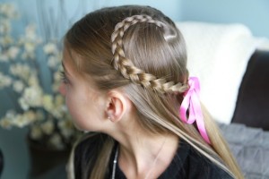 Side view of the Lace Braid Heart | Valentine's Day Hairstyles