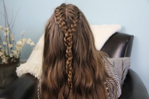 Back view of the Double French Braid and Twist | Braid Hairstyles