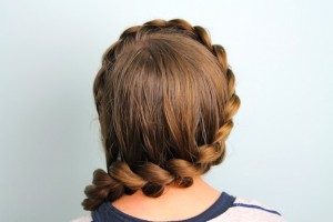 Back view of the Wrap-Around Dutch Pancake Braid | Braid Hairstyles