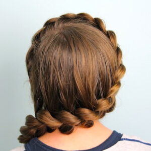 Back view of the Wrap-Around Dutch Pancake Braid | Braid Hairstyles