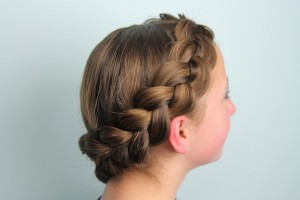 Side view of the Wrap-Around Dutch Pancake Braid | Braid Hairstyles