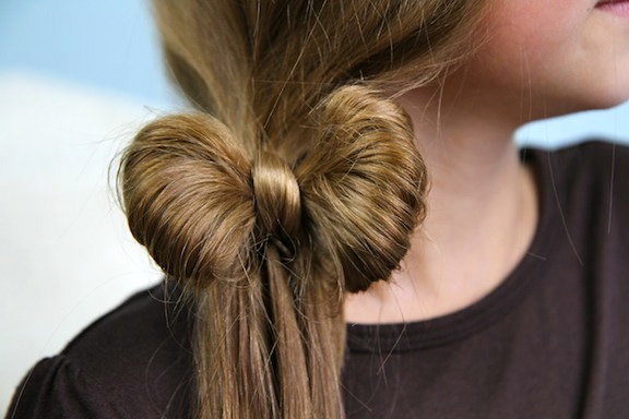 Image of Ponytail with a bow hairstyle