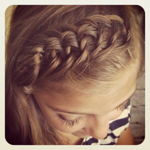 Top view of The Knotted Braid Headband | Braided Hairstyles