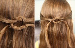 Pullbacks into Square Knot | Cute Hairstyles