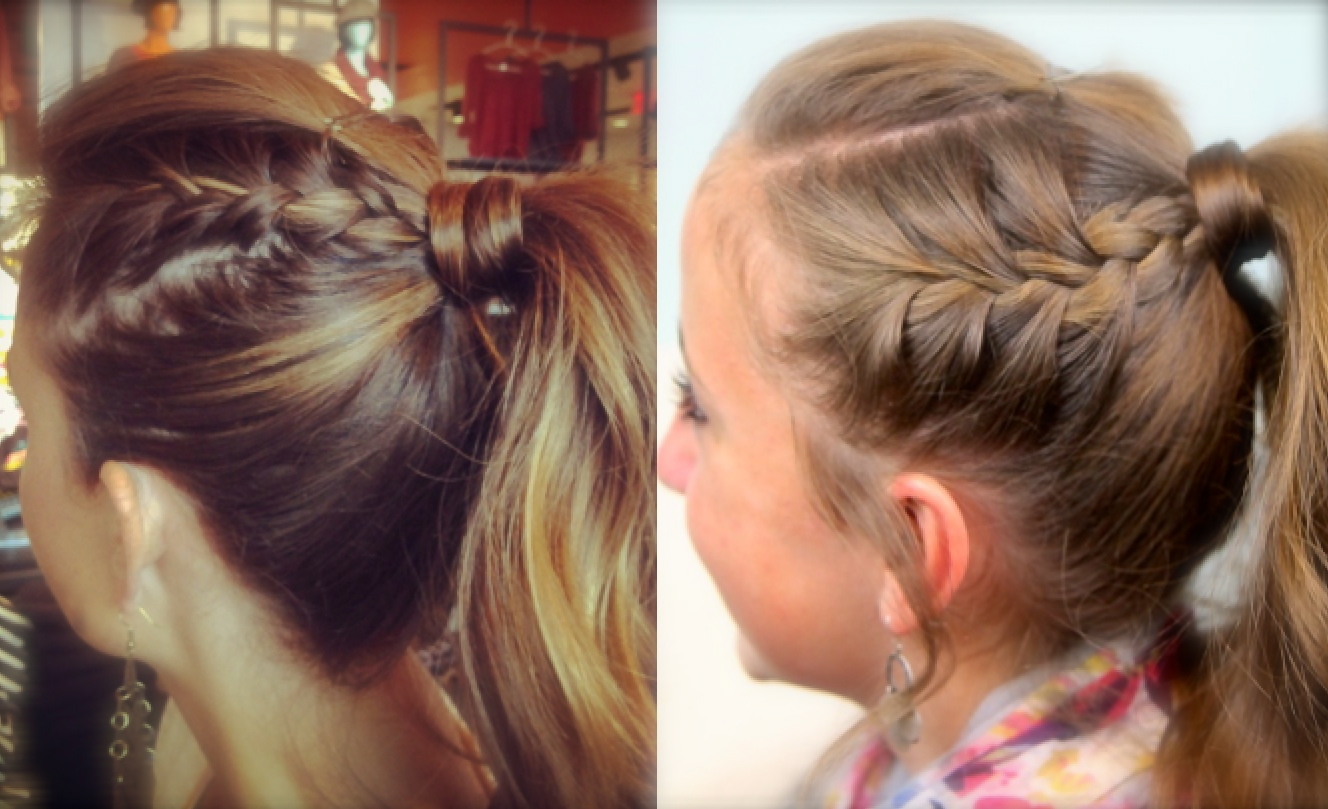 Image of Sleek ponytail hairstyle for picture day