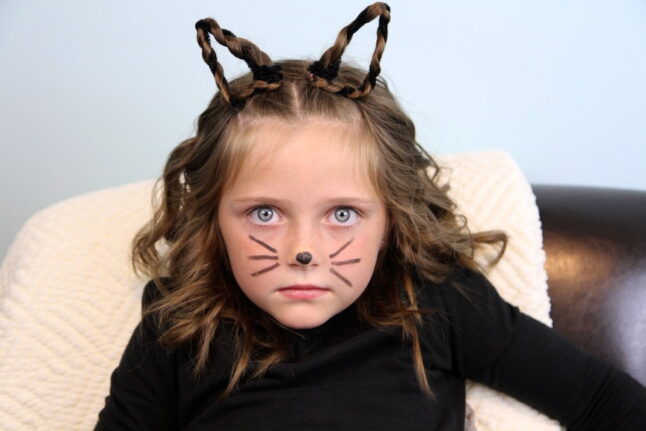Braided Kitty Cat Ears | Halloween Hairstyles